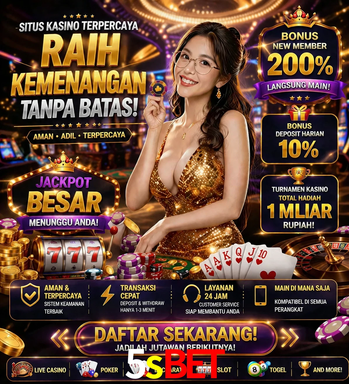 Roleta e blackjack 5sbet